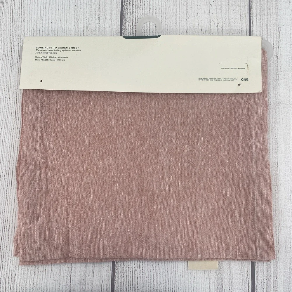Linden Street Table Runner 14x72 Blush Pink Linen Spring Easter Baby Shower